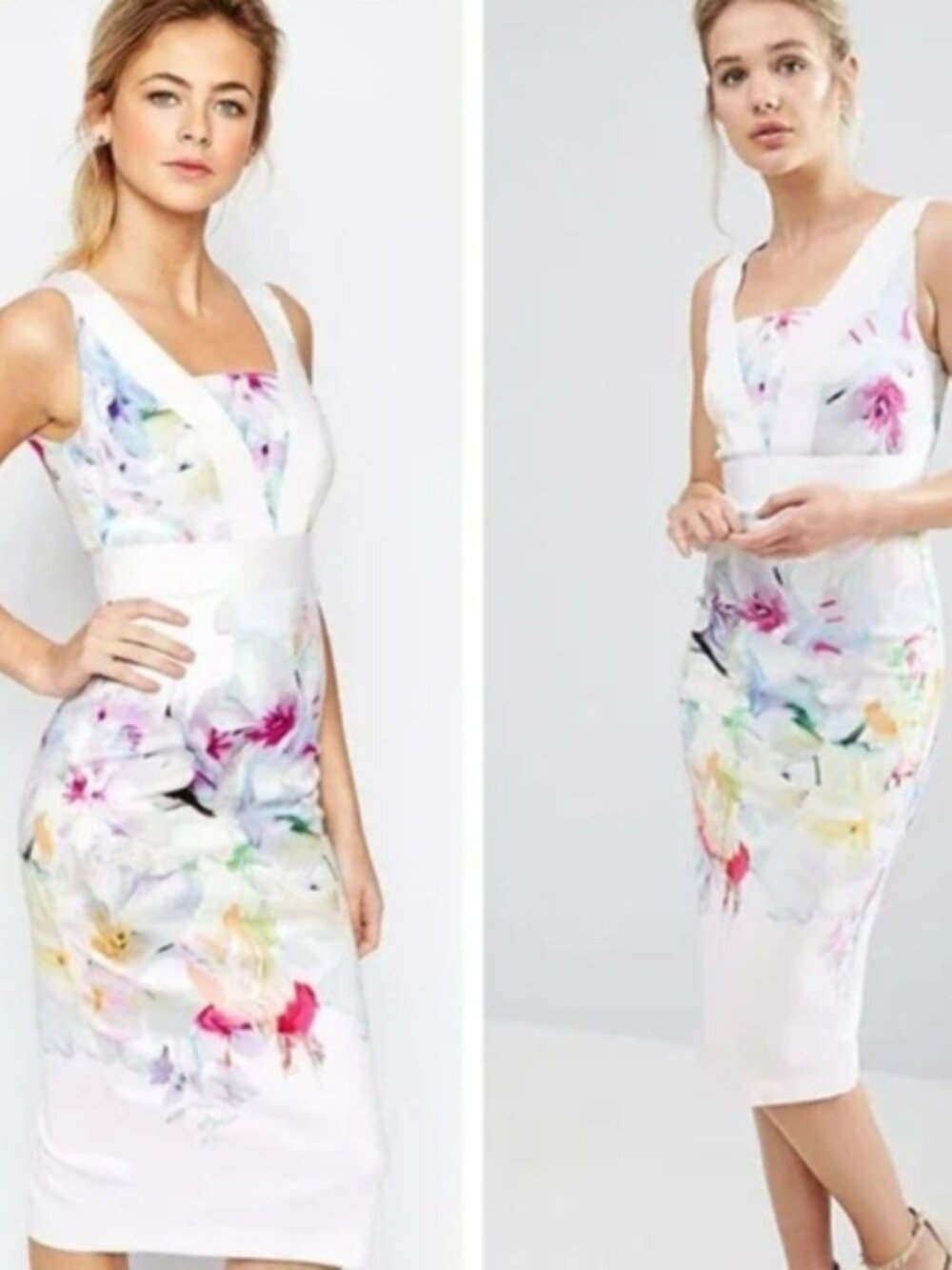 Ted Baker Women's White Arienne Hanging Gardens Flower Dress